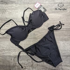 Shekini Underwire Drawstring Bikini Swimsuit Size S